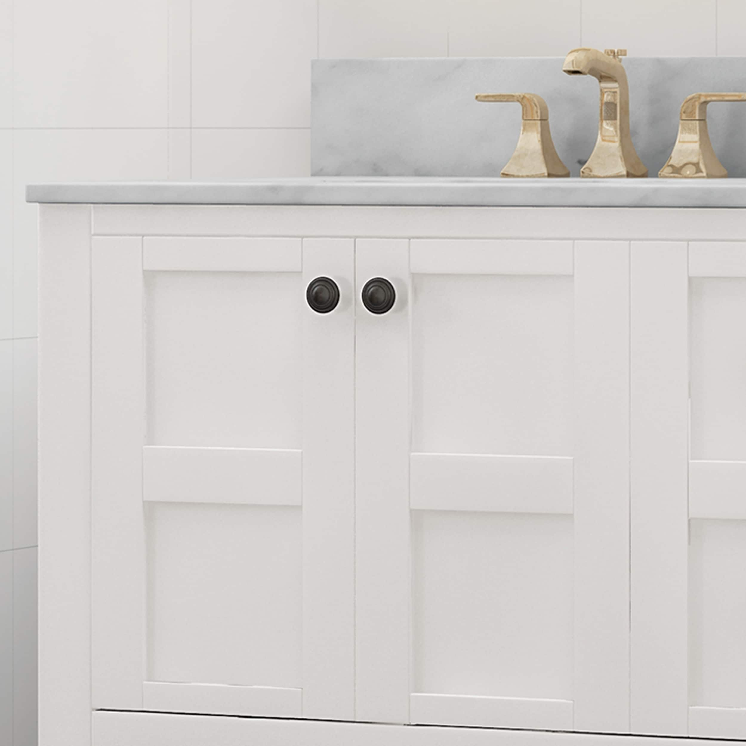 Greeley Contemporary 48 Wood Single Sink Bathroom Vanity with Carrera  Marble Top by Christopher Knight Home - On Sale - Bed Bath & Beyond -  25716175