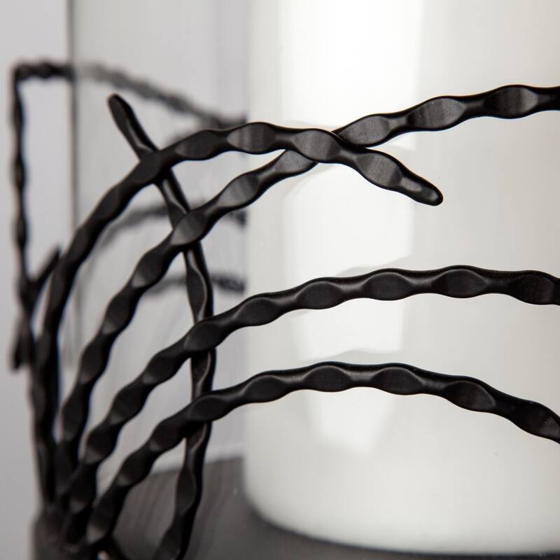 Cutlass I Set of Two Black Metal Base Table Candle Holders