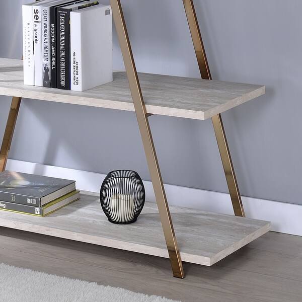 Silver Orchid Epstewin Metal Frame 4 Shelf Bookcase Silver Orchid Epstewin Metal Frame 4 Shelf Bookcase