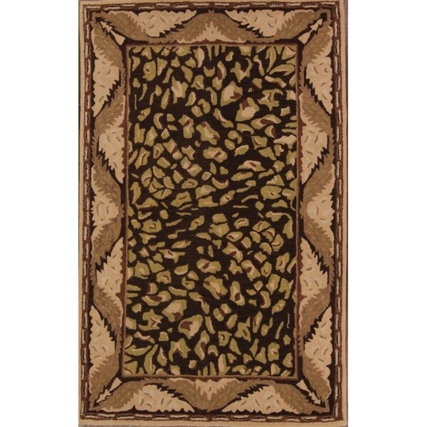 Agra Oushak Traditional Hand Made Oriental Floral Area Rug - 7'10" x 4'11"