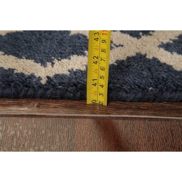 Hand Made Moroccan Oriental Trellis Gabbeh Oriental Area Rug Carpet - 9'8" x 8'3"