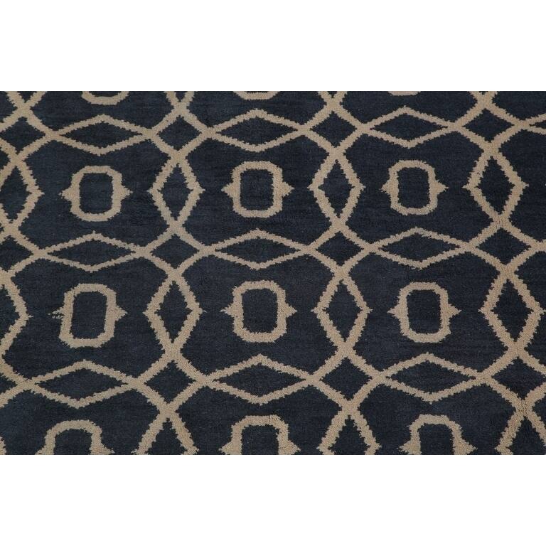 Hand Made Moroccan Oriental Trellis Gabbeh Oriental Area Rug Carpet - 9'8" x 8'3"
