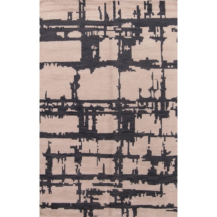 Moroccan Hand Made Traditional Oriental Area Rug Tribal Carpet - 5'1" x 7'10"