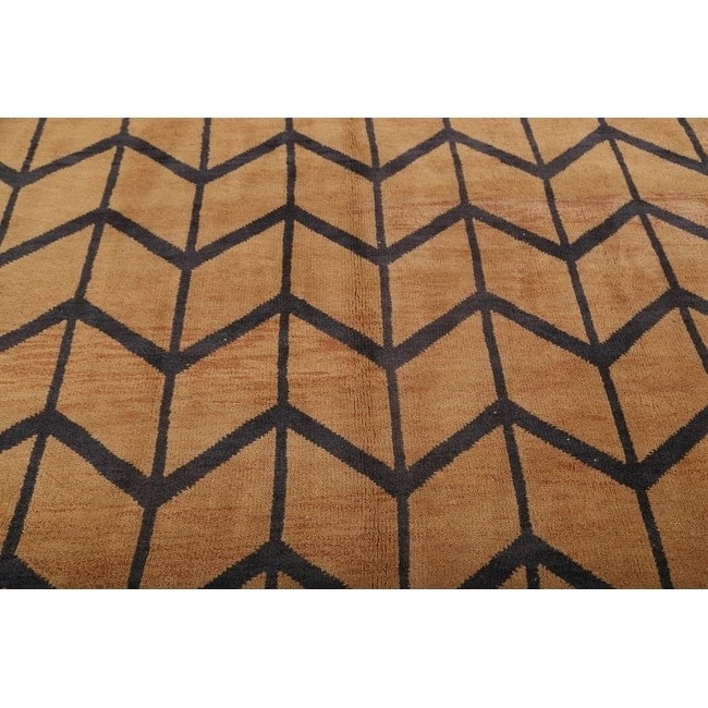 Hand Made Traditional Moroccan Trellis Oriental Area Rug - 9'11" x 8'2"