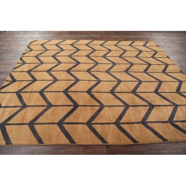 Hand Made Traditional Moroccan Trellis Oriental Area Rug - 9'11" x 8'2"