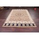 preview thumbnail 15 of 18, Kashan Hand Tufted Wool Floral Area Rug Oriental Brown - 7'2" x 10'2"