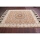 preview thumbnail 14 of 18, Kashan Hand Tufted Wool Floral Area Rug Oriental Brown - 7'2" x 10'2"