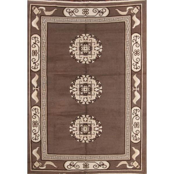 Kazak Hand Made Oriental Area Rug Indian Brown - 10'0" x 6'11"