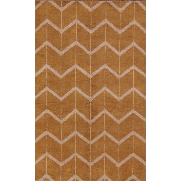 Traditional Hand Made Moroccan Oushak Oriental Geometric Area Rug - 7'10" x 4'11"