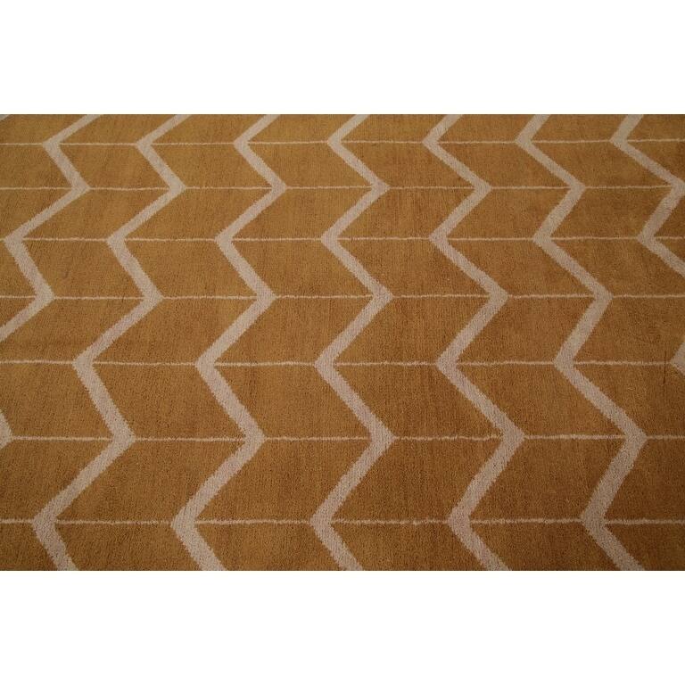 Traditional Hand Made Moroccan Oushak Oriental Geometric Area Rug - 7'10" x 4'11"