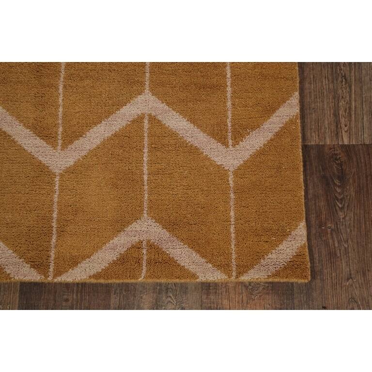 Traditional Hand Made Moroccan Oushak Oriental Geometric Area Rug - 7'10" x 4'11"