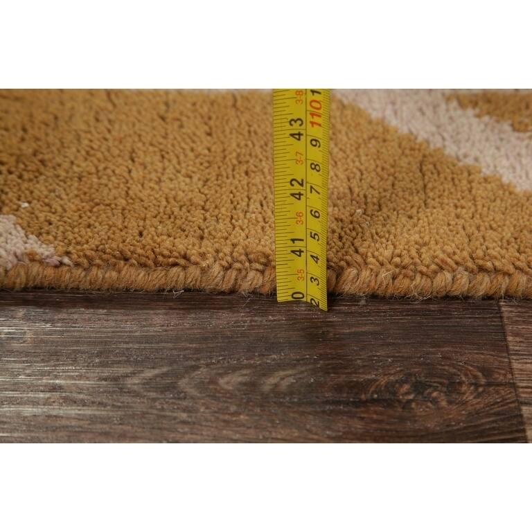 Traditional Hand Made Moroccan Oushak Oriental Geometric Area Rug - 7'10" x 4'11"