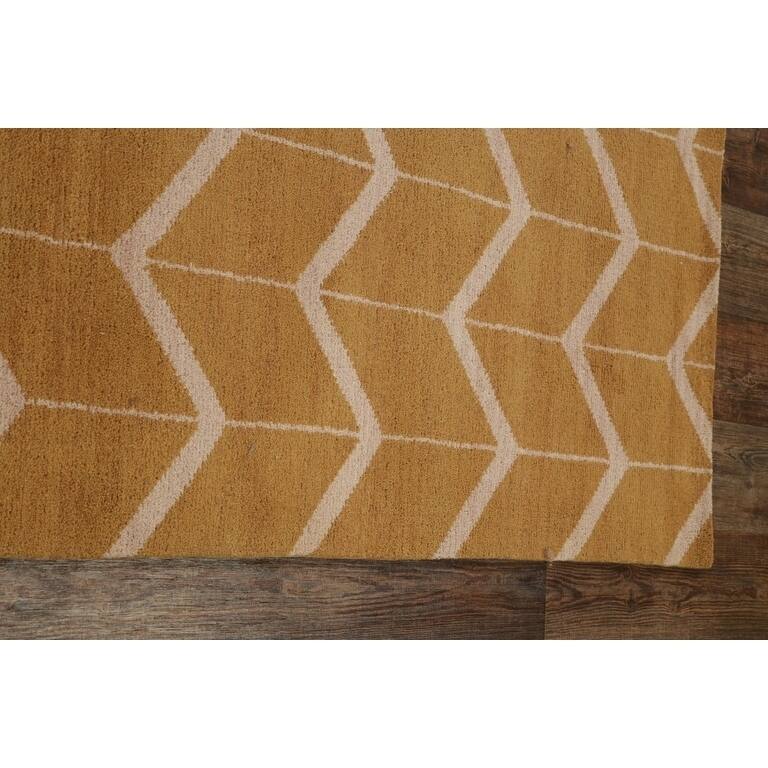 Traditional Hand Made Moroccan Oushak Oriental Geometric Area Rug - 7'10" x 4'11"