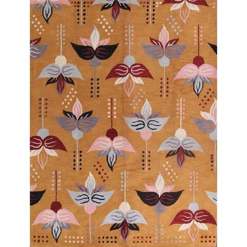 Oushak Agra Oriental Traditiona Hand Made Floral Area Rug - 5'0" x 8'0"