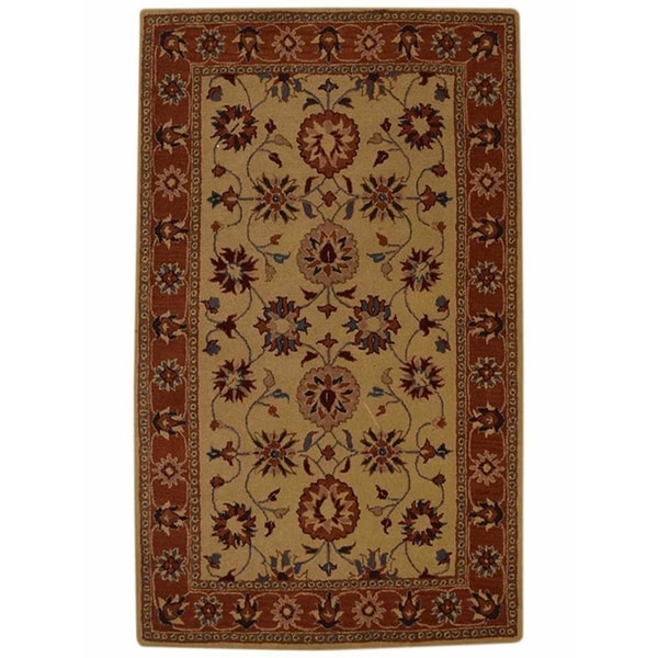 Copper Grove Ronne Hand-tufted Wool Floral Oriental Floral Area Rug - 9'8" x 13'0"