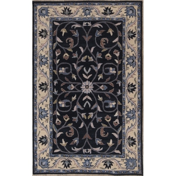Copper Grove Dianalund Medallion Oushak Hand-tufted Wool Oriental Floral Area Rug - 5'0" x 8'0"