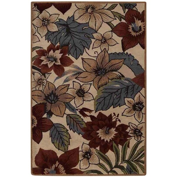 Copper Grove Trikomo Gabbeh Classical Hand-knotted Wool Area Rug Oriental Beige - 8'2" x 5'3"