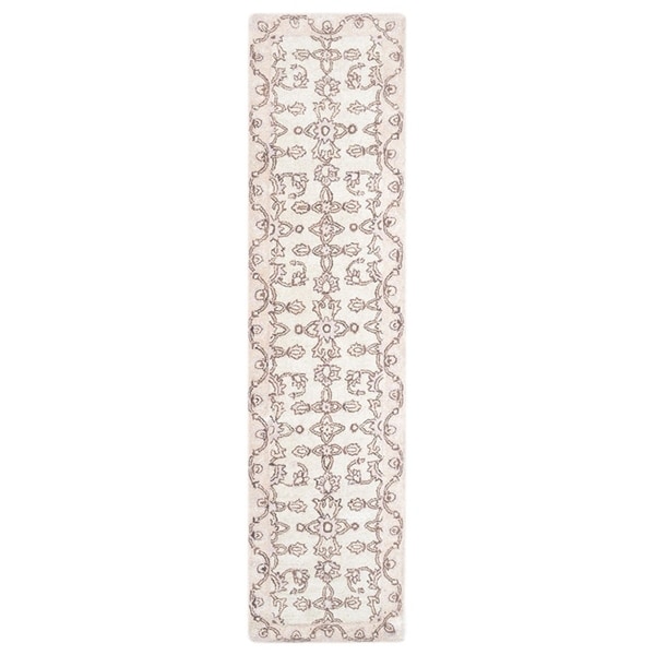 Copper Grove Sundby Beige Oushak Oriental Handmade Floral Area Rug - 9'11" x 2'5" runner
