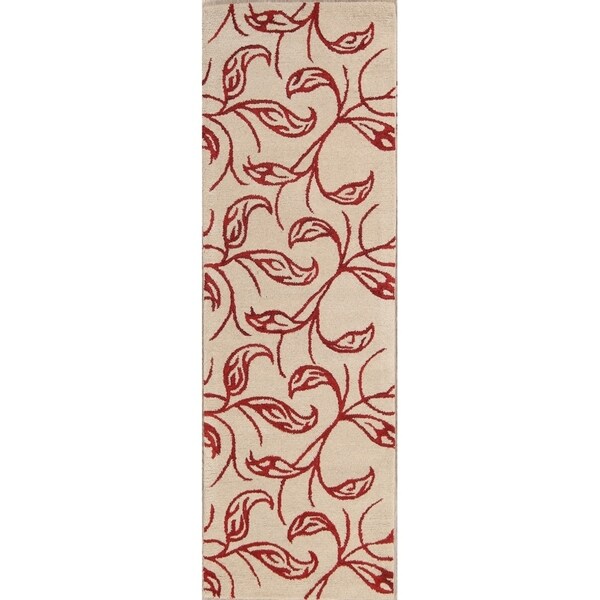 All-Over Floral Oushak Agra Indina Oriental Handmade Rug - 2'7" x 8'0" runner