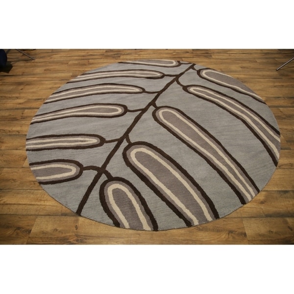 Traditional Tribal Oushak Indian Oriental Area Rug - 8' Round