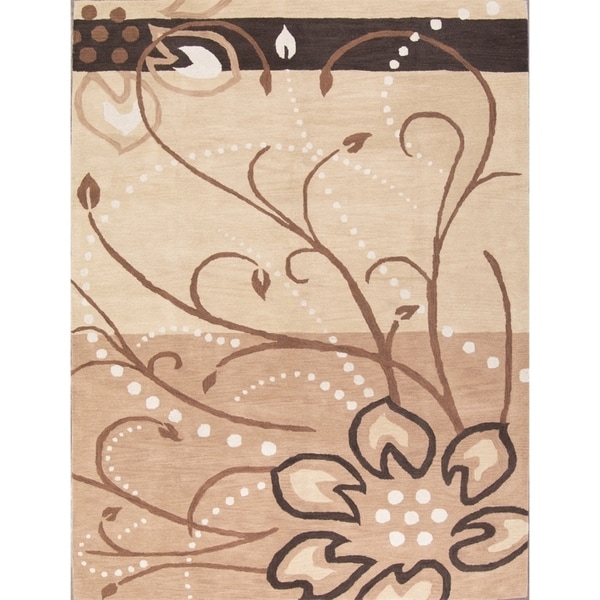 Porch & Den Vista Court Hand-tufted Wool Oushak Agra Oriental Area Rug - 12'0" x 9'0"