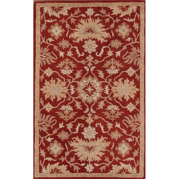All Over Floral Tabriz Wool Agra Hand Tufted Oriental Area Rug - 7'10" x 4'11"