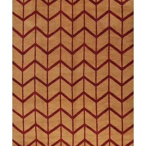 Moroccan Wool Hand Knotted Wool Area Rug Oriental - 8'1" x 9'10"