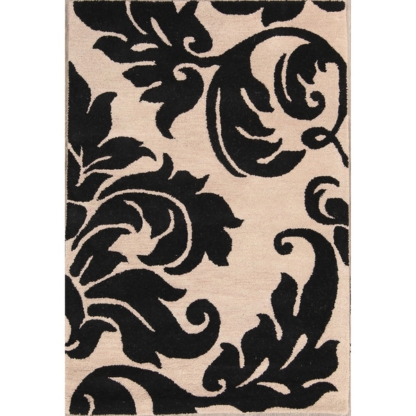 Oushak Agra Handmade Indian Oriental Floral Area Rug - 4'0" x 6'0"