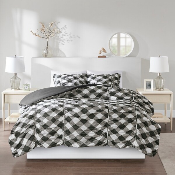 black ruched duvet cover