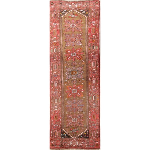 Antique Heriz Oriental Hand Made Bakhshayesh Persian Area Rug - 12'1" x 4'1" runner