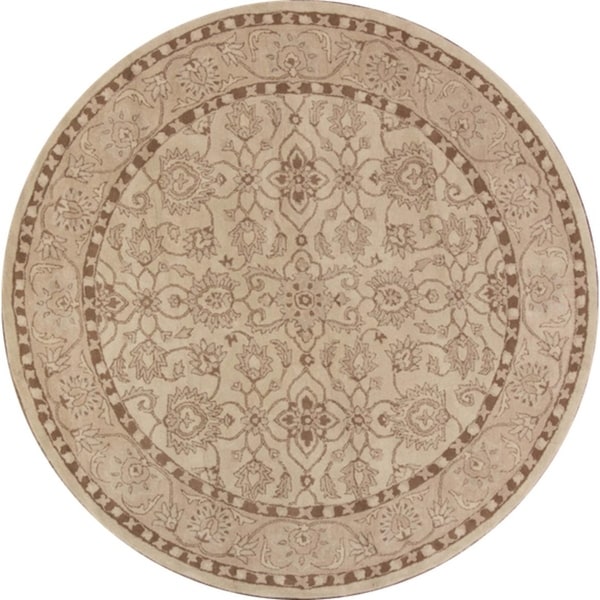 Copper Grove Mlada Handmade Oushak Indian Oriental All-over Floral Area Rug - 10'0" round