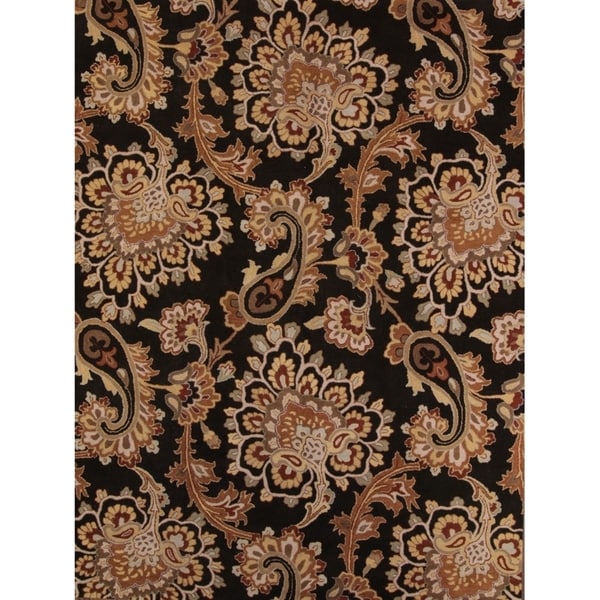 Porch & Den Andria Hand-made Paisley Wool Agra Oriental Area Rug - 11'10" x 9'