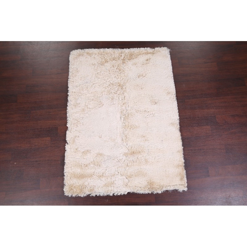 Tufted Shaggy Shag Contemporary Oriental Hand Made Area Rug - 6'3" x 4'5"