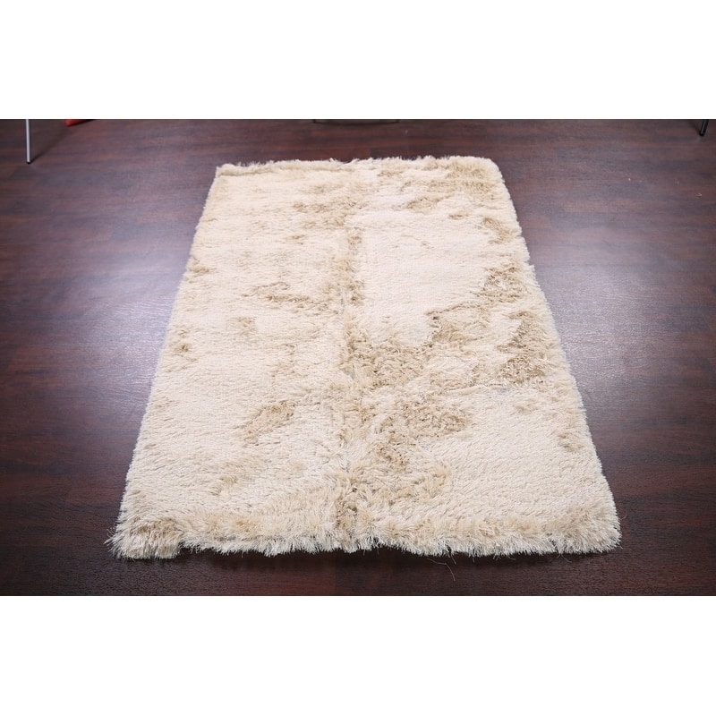 Tufted Shaggy Shag Contemporary Oriental Hand Made Area Rug - 6'3" x 4'5"