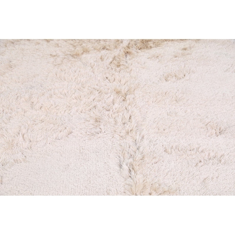 Tufted Shaggy Shag Contemporary Oriental Hand Made Area Rug - 6'3" x 4'5"