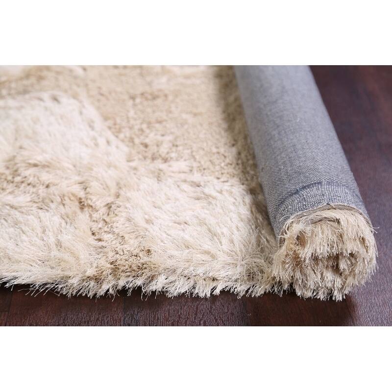 Tufted Shaggy Shag Contemporary Oriental Hand Made Area Rug - 6'3" x 4'5"