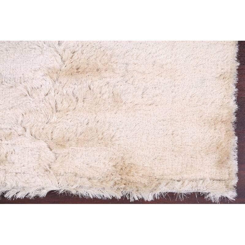 Tufted Shaggy Shag Contemporary Oriental Hand Made Area Rug - 6'3" x 4'5"
