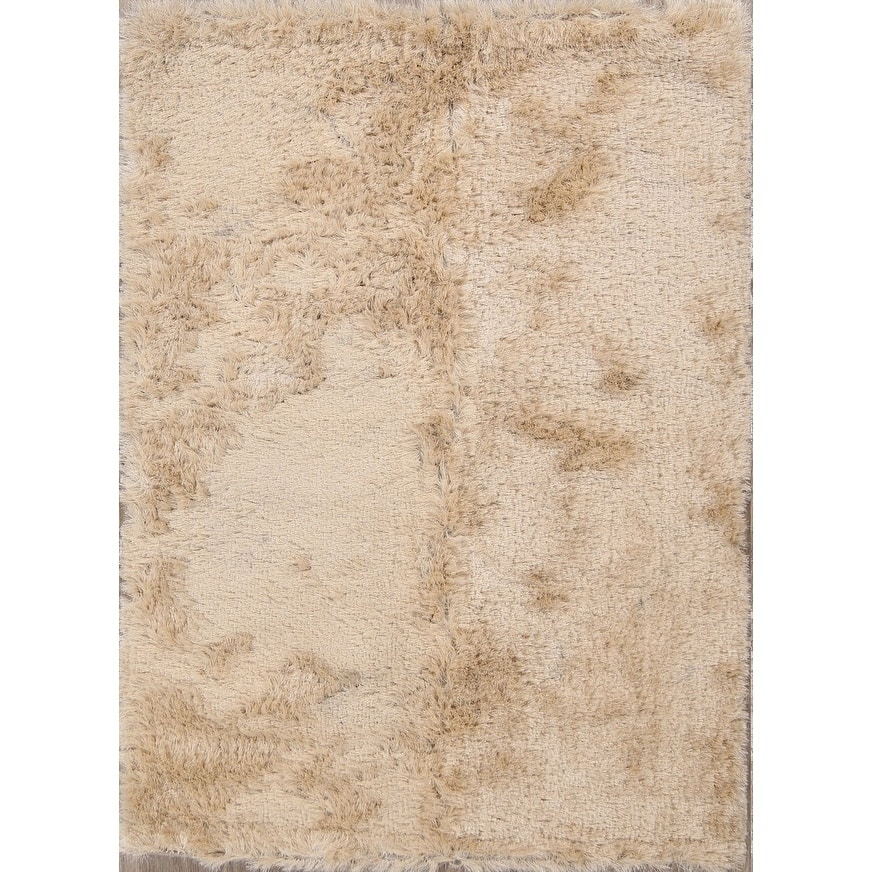 Tufted Shaggy Shag Contemporary Oriental Hand Made Area Rug - 6'3" x 4'5"