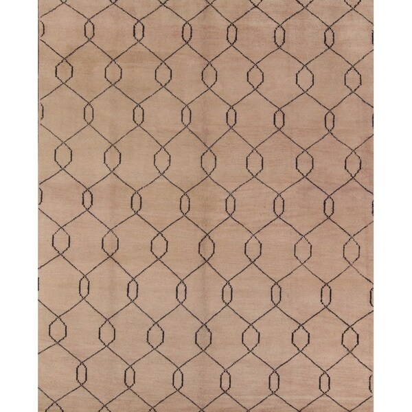 Oriental Moroccan Traditional Hand Made Oriental Area Rug - 6'6" x 9'10"