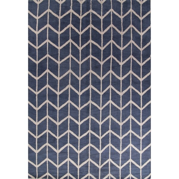 Blue Oriental Moroccan Trellis Indian Oriental Area Rug - 10'0" x 14'0"