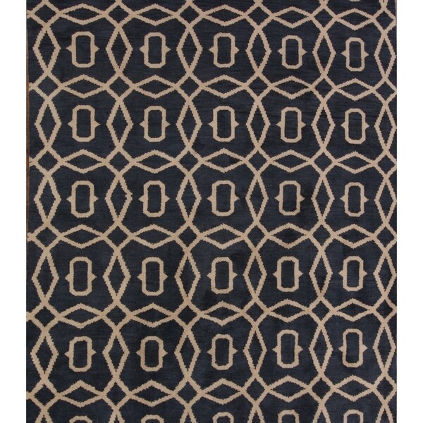 Gracewood Hollow Pchilka Handmade Morroccan Trellis Area Rug - 9'10" x 8'3"