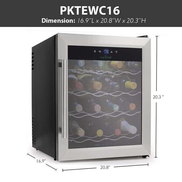 nutrichef wine cooler 12 bottle