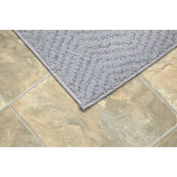 Shop Palazzo Silver Washable Bath Rug Overstock 25719812