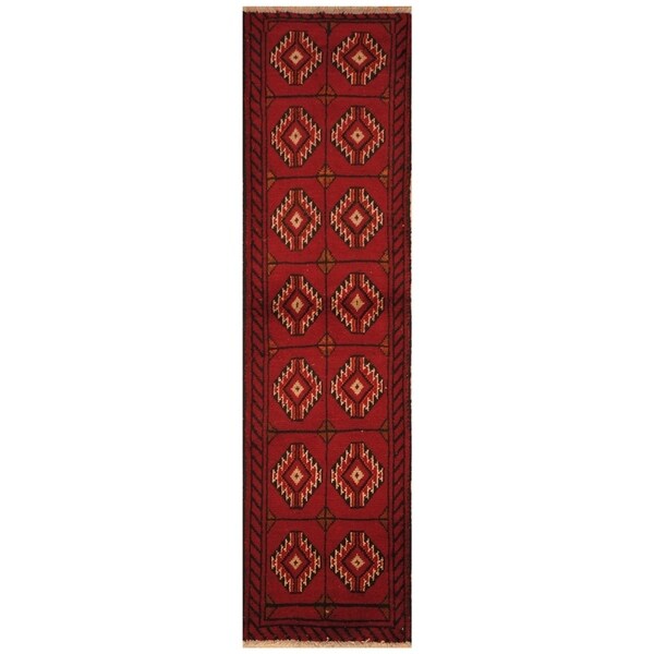 Handmade Khorasan Wool Rug (India) - 3' x 10'4