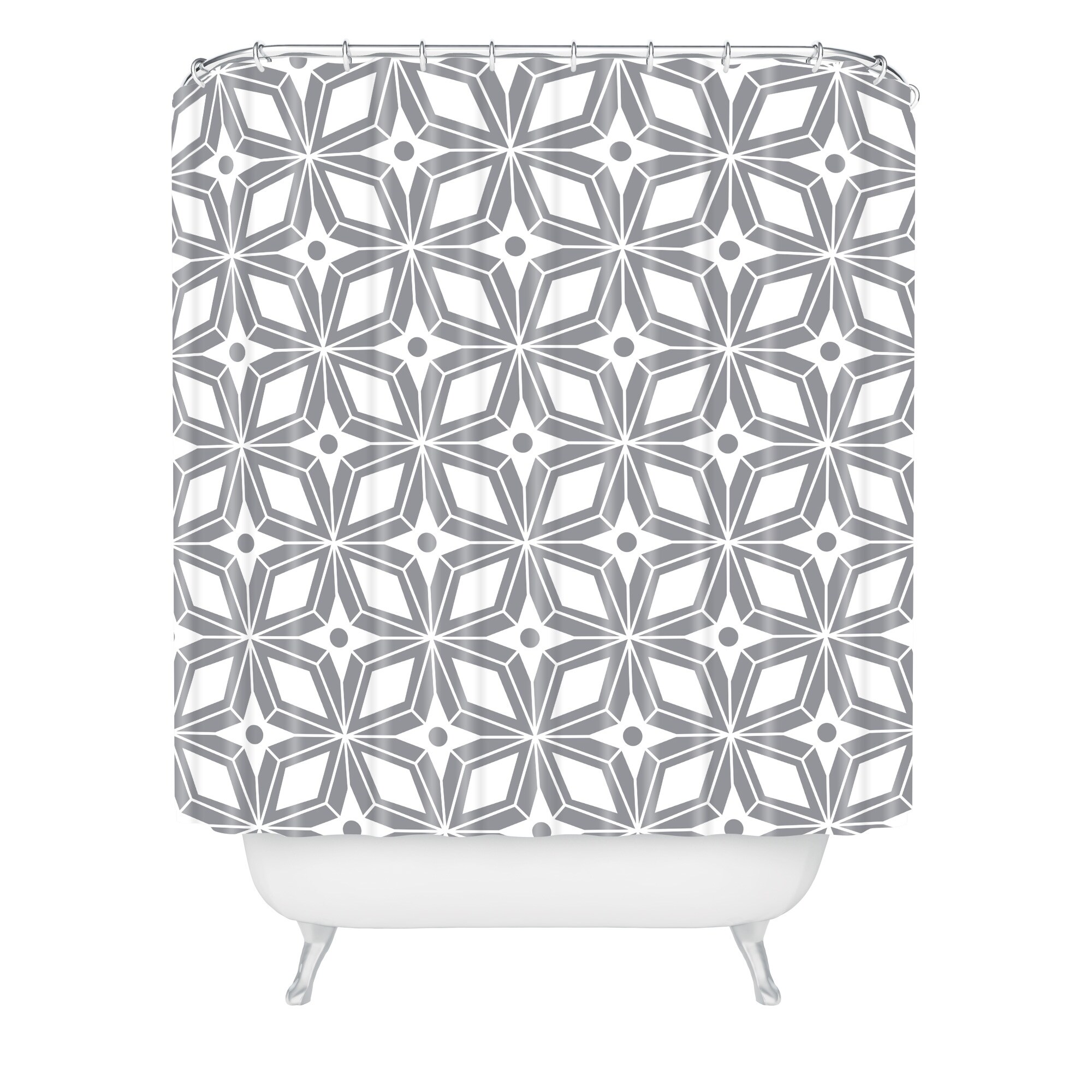 Shop Deny Designs Star Grey Shower Curtain 69 X72 Free