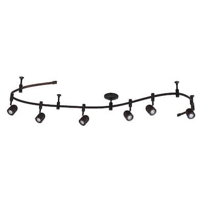 Catalina Lighting Transitional 6-Light LED Flex Track, 96" Oil Bronzed
