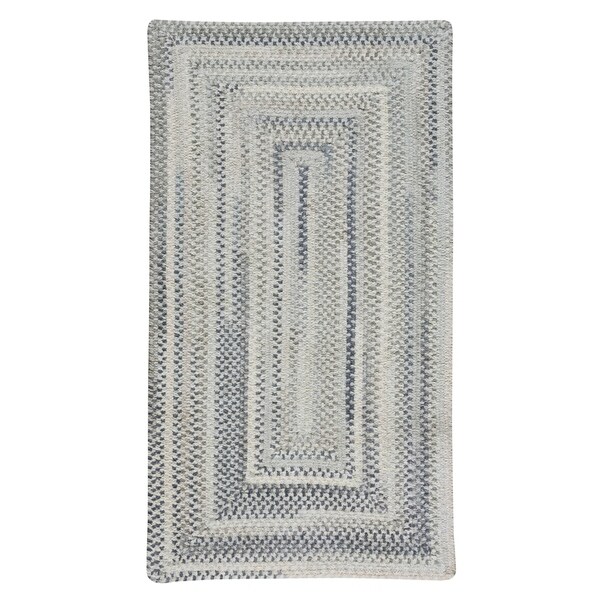 Capel Rugs Braided Alliance Dove Gray Cotton Area Rug - 2' 3" x 9'