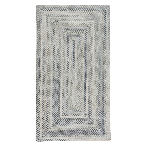 Capel Rugs Braided Alliance Dove Gray Cotton Area Rug - 5' x 8' runner