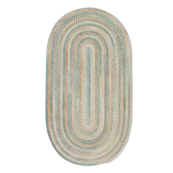 Capel Rugs Braided Alliance Moonstone Cotton Area Rug - 8' x 11' oval