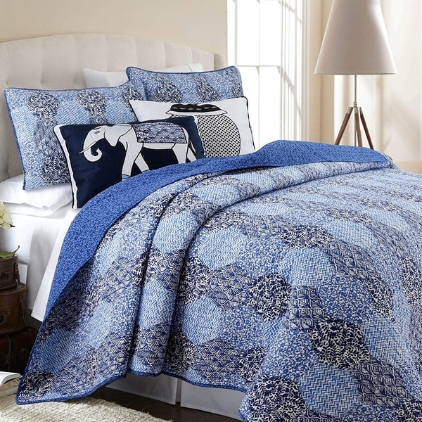 Cozy Line Orofino 3-piece Cotton Reversible Quilt Set
